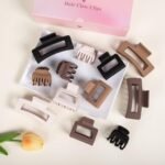 3 Styles Hair Clips for Women - 12 PCS Small Medium Big Claw Clips for Thin Thick Hair, Neutral Colors - Image 7