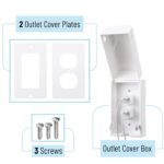 Bates Baby Safety Outlet Cover Box - Plug Covers for Electrical Outlets, Child Proof Outlet Cover, Socket Covers for Outlets - Image 3