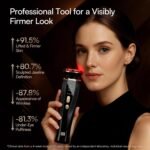 INIA 3-in-1 Red Light Therapy for Face and Neck Beauty Device for Puffiness & Skin Firming Skincare Tool (Black) - Image 4