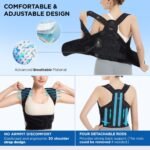 Vicorrect Posture Corrector for Women and Men: Back Support Brace Relieve Upper Back Shoulders Pain (Black, Large) - Image 5