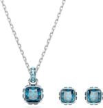 Swarovski Birthstone Stud Earring Collection, Square-Cut Stone and Crystals, Rhodium Finish - Image 6
