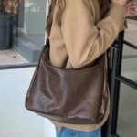 celestina Hobo Bags for Women, Ultra Soft Foldable Vegan Leather Shoulder Handbag, Stylish Slouchy Tote Purses - Image 3