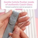 BONA FIDE BEAUTY Glass Cuticle Pusher - Dual Ended Manicure Stick - Premium Czech Tools - Image 3