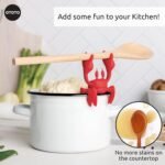OTOTO Red The Crab Silicone Utensil Rest - Kitchen Gifts, Silicone Spoon Rest - Heat-Resistant Kitchen - Steam Releaser, Chopstick Rests & Holders - Image 5