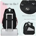 18 Pockets Large Diaper Bag Backpack with 4 Insulated Pockets and Stroller Clips, Baby Shower Essentials (Black, Large) - Image 6