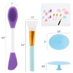 Silicone Facial Mask Applicator, 4 Face Scrubber, 4 Face Mask Brush, 4 Pcs 2 in 1 Face Mask Applicator, Lip Exfoliator - Skin Care Tools Set - Image 3