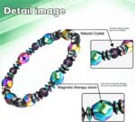 3pcs Adjustable Lymph Drainage Carnelian Magnetic Bracelets for women & Men,Slimming Hematite Bracelet for Lymph Drainage, Arthritis, Anxiety Relief, Swelling Reduction & Weight Loss - Image 4