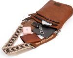 Montana West Multi Zip Pocket Large Crossbody Bag With Guitar Strap - Image 5