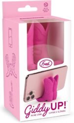 Genuine Fred Giddy UP Phone Stand, Pink, Cowboy Boot Tech Accessory, Fits Most Mobile Smartphones, Grippy Silicone, Fun Cowboy Boot Details - Image 4
