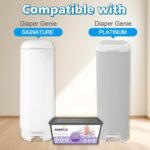 Refill Bags Compatible with Genie Easy Roll Signature Diaper Pail and Platinum Diaper Pail, 30 Bags Hold up to 1400 Newborn Diapers, Extra Thickness Powerful Odor Eliminate - Image 4