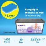 Refill Bags Compatible with Genie Easy Roll Signature Diaper Pail and Platinum Diaper Pail, 30 Bags Hold up to 1400 Newborn Diapers, Extra Thickness Powerful Odor Eliminate - Image 6