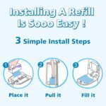 Refill Bags Compatible with Genie Easy Roll Signature Diaper Pail and Platinum Diaper Pail, 30 Bags Hold up to 1400 Newborn Diapers, Extra Thickness Powerful Odor Eliminate - Image 8