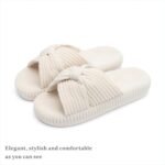 Chantomoo Slippers for Women Memory Foam House Bedroom Corduroy Bow Crossbands Slipper Shoes Comfy Trendy Gift Slippers - Image 5