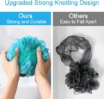 AmazerBath Loofah Sponge 75g/Piece, Exfoliating Bath Sponge Body Scrubber - Loofa Set of 4 Flower Color (Large, Green-Purple) - Image 5