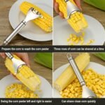 Corn Peeler Stainless Stee Corn Cob Stripper Tool Corn Thresher from the Cob, Removes Corn Kernels From Corn Cobs In Seconds, Kitchen Gadget - Image 5