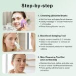 Blackhead Remover Tools for Face, Black Head Remover for Nose, 304 Stainless Steel Pore Extractor Spatula for Deep Pore Cleaning with Soft Silicone Cleansing Brush & 4 Blackhead Needles - Image 5