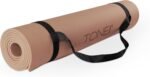 TONE Fitness Yoga Mat 1/4" Thick Non Slip Exercise & Pilates Mat for Home Workouts with Carrying Strap | Multiple Options - Image 3