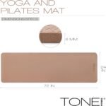 TONE Fitness Yoga Mat 1/4" Thick Non Slip Exercise & Pilates Mat for Home Workouts with Carrying Strap | Multiple Options - Image 4