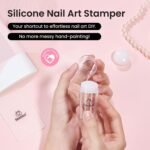 Beetles Nail Stamp 3Pcs Silicone French Tip Nail Stamp Kit with Replacement Nail Stamper Heads and Scrapers Soft Silicone Nail Printing Tool for Home Manicure Diy Nail Art Salon Gifts for Girls - Image 4