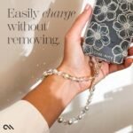 Case-Mate Phone Charm with Beaded Pearls and Crystals - Detachable Anti Theft Strap - Hands-Free iPhone Wrist Strap for Women - Phone Chain Wristlet for Galaxy, Pixel and More - Crystal Pearl - Image 6
