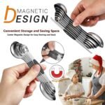 DILISS Magnetic Measuring Spoons Set, Dual Sided, Stainless Steel, Fits in Spice Jars, Set of 8 for Measuring Dry and Liquid Ingredients - Image 3