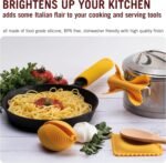 Monkey Business Silicone Kitchen Tools in Gift Box/ 4 Big Pasta Shaped Kitchen Gadgets/Farfalloni Pot Grips, Ravioli Spoon Rest, Conchiglie Lemon Squeezer and Penne Pan Grip/Pasta Grande No. 4 - Image 5