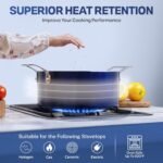 GRANITESTONE Blue 20 Pc Pots and Pans Set Non Stick Cookware Set, Kitchen Cookware Sets with Utensils and Bakeware, Non Toxic Cookware Set PFOA PFOS Free, Oven & Dishwasher Safe - Image 5