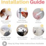 Inaya 12 Pack Furniture Anchors for Baby Proofing, Bookshelf Anchors to Wall, Dresser Wall Safety Anchor，Heavy-Duty Anti-Tip Furniture Straps for Cabinets, Closets, Bookshelf and TVs - Image 6