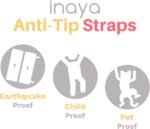Inaya 12 Pack Furniture Anchors for Baby Proofing, Bookshelf Anchors to Wall, Dresser Wall Safety Anchor，Heavy-Duty Anti-Tip Furniture Straps for Cabinets, Closets, Bookshelf and TVs - Image 7