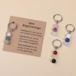 Natural Crystals Keychain Gift for New Beginnings, New Beginnings Gifts for Coworker Anxiety Relief Keychain for Women - Image 6