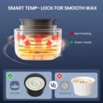 Nose Wax Kit Men, Nose Ear Hair Waxing Kit with 100g Wax, 40 Sticks, Nose Ear Hair Removal Kit, USB Fast Heat, Smart Constant Temp, Upgraded Size, Multi-Accessories, Black - Image 4