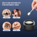 Nose Wax Kit Men, Nose Ear Hair Waxing Kit with 100g Wax, 40 Sticks, Nose Ear Hair Removal Kit, USB Fast Heat, Smart Constant Temp, Upgraded Size, Multi-Accessories, Black - Image 6