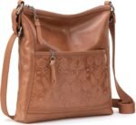 The Sak Womens Iris Crossbody in Leather Casual Purse With Adjustable Strap Zipper Pockets - Image 3