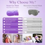 16 Packs Steam Eye Mask, Heated Eye Mask for Sleeping, Warm Compress for Eyes, Self Heating Disposal Steam Mask for Home Sleep, Office, Spa, Travel Essentials Valentine's Day Gift (Lavender) - Image 5