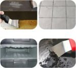 Stainless Steel metal Scraper, stove top Oven Scraper Tool non scratch, window glass scraper,Kitchen Cleaning,glass stripper,Putty,grout,sticker,Wallpaper, Paint,cooktop,Straight + Bending 2-PCS - Image 4