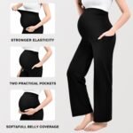 Ipletix Maternity Wide-Leg Lounge Pants with Pockets Over The Belly Soft Stretchy Pregnancy Wear - Image 5