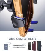 Miracase Phone Holders for Your Car, [Thick Case & Heavy Phone Friendly] Universal Cell Phone Car Mount, 3-in-1 Phone Mount for Car Dashboard Windshield Air Vent Fit for All Smartphones, Dark Grey - Image 6