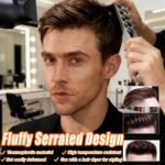 Texture Comb, Voluminous Wide Toothed Hair Comb,Travel Folding Design, Wide & Fine-Toothed Dual-Purpose SetBangs Seam Grooming Accessory for Women Men, ABS plastic with textured grip(1 SET) - Image 4