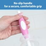 Dr. Brown's Soft Touch No Scratch Baby Bottle Cleaning Brush Nipple Cleaner with Stand and Storage Clip, BPA Free, Blue 1-Pack - Image 4