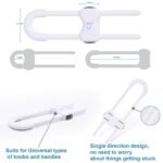 Baby Proofing Cabinet Locks | Adjustable U Shaped Baby Safety Latches for Drawers, Fridge, Closet |Modern Baby Proofing Cabinet Lock with Extra Secure Lock Buttons (Pack of 2, White) - Image 4