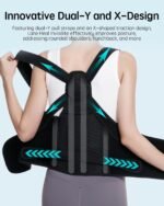 Back Brace Posture Corrector for Women and Men, Adjustable Upper and Lower Back Support for Pain Relief, Hunchback, Scoliosis, Comfortable and Invisible Under Clothes - Image 3