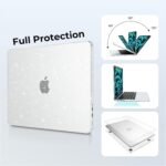 EooCoo Case Compatible with MacBook Air 13 inch 2026 2025-2022 Release M4 M3 M2 A3240 A3113 A2681, Glitter Hard Shell&Keyboard Skin Cover&Screen Protector for Mac Air 13.6 inch Case, Sparkly Clear - Image 5