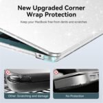 EooCoo Case Compatible with MacBook Air 13 inch 2026 2025-2022 Release M4 M3 M2 A3240 A3113 A2681, Glitter Hard Shell&Keyboard Skin Cover&Screen Protector for Mac Air 13.6 inch Case, Sparkly Clear - Image 7