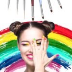 7PCS Nail Art Brushes, Nail Design Painting Brush Set with Nail Polish Brush, Nail Liner Brush, Nail Extension Gel Brush, Builder Nail Gel Brush, and Multi-Size Dotting Pens for DIY Nail Art - Image 8