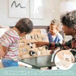 Potatomato Montessori Large Busy Board for 1 2 3 4 Year Old- Wooden Sensory Toys -Fidget Activity Board for Toddlers Boys and Girls- Motor Skills Gifts for ADHD & Autistic Children Kids - Image 7