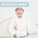 Little Dimsum Full Sleeved Feeding Bib 2 Pack,Baby & Toddler Waterproof Bib Apron,Food Protection Large Pocket Eating Smock 6-36 Months(Hat Bear&owl) - Image 4