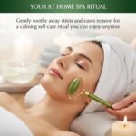 Jade Roller and Gua Sha Set for Face & Body – 4-Piece Authentic Jade Facial Roller Kit with Jade Eye Roller and Gua Sha Facial Tools for Sculpting,Puffiness Reduction, Lymphatic Drainage & Spa Massage - Image 6