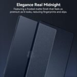 EooCoo Compatible with MacBook Air 13 inch Case 2026-2022 M4 M3 M2 A3240 A3113 A2681, 100% Match Official Color, Upgrade Matte, Dent & Scratch Protection Hard Shell for Mac Air 13.6 Case, Midnight - Image 3