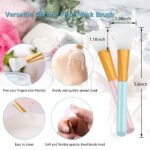Silicone Face Scrubber, 2pcs Exfoliating Lip Brush, 2pcs Face Cleansing Brush & Silicone Facial Mask Brush Exfoliator Blackhead Skin Care Tool - Image 3