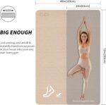 Large Yoga Mat (6'x 4') - Extra Long and Wide Workout Mat for Men and Women,Non-Slip POE 0.32''/0.4'' Thick Fitness Mat, Eco-Friendly, Thick Wide Exercise Mat for Home Workouts,Ideal for Yoga and Pilates. - Image 3